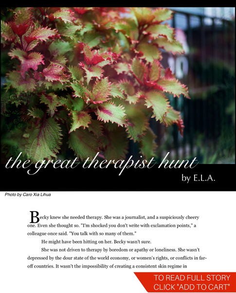 THE GREAT THERAPIST HUNT